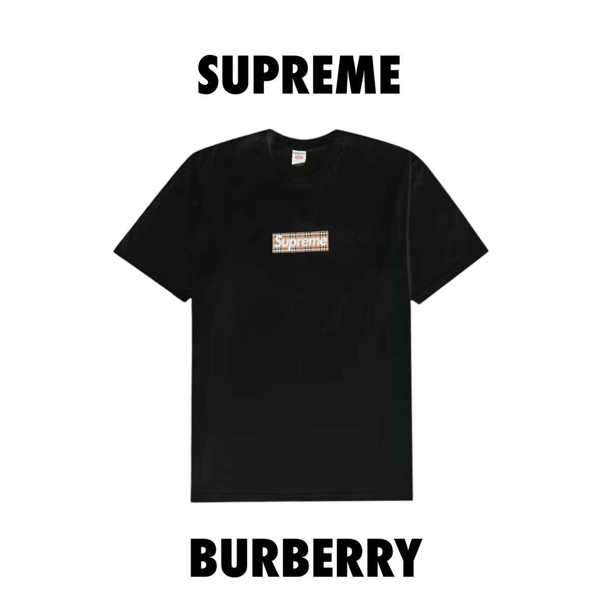 Supreme Burberry Box Logo Tee 2022
