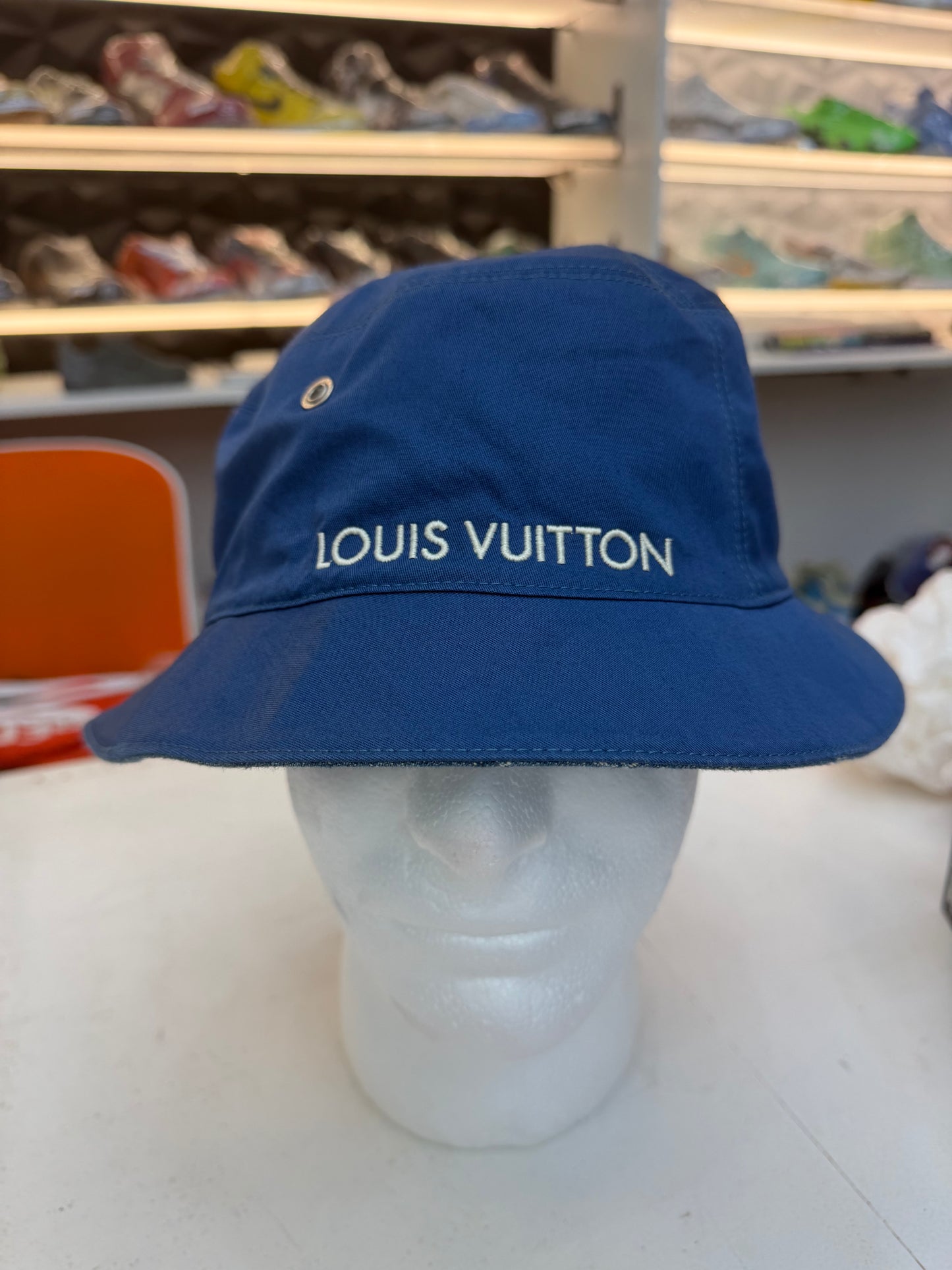 Louis Vuitton Denim Monogram Reversible Bucket Hat – Size 62xm
