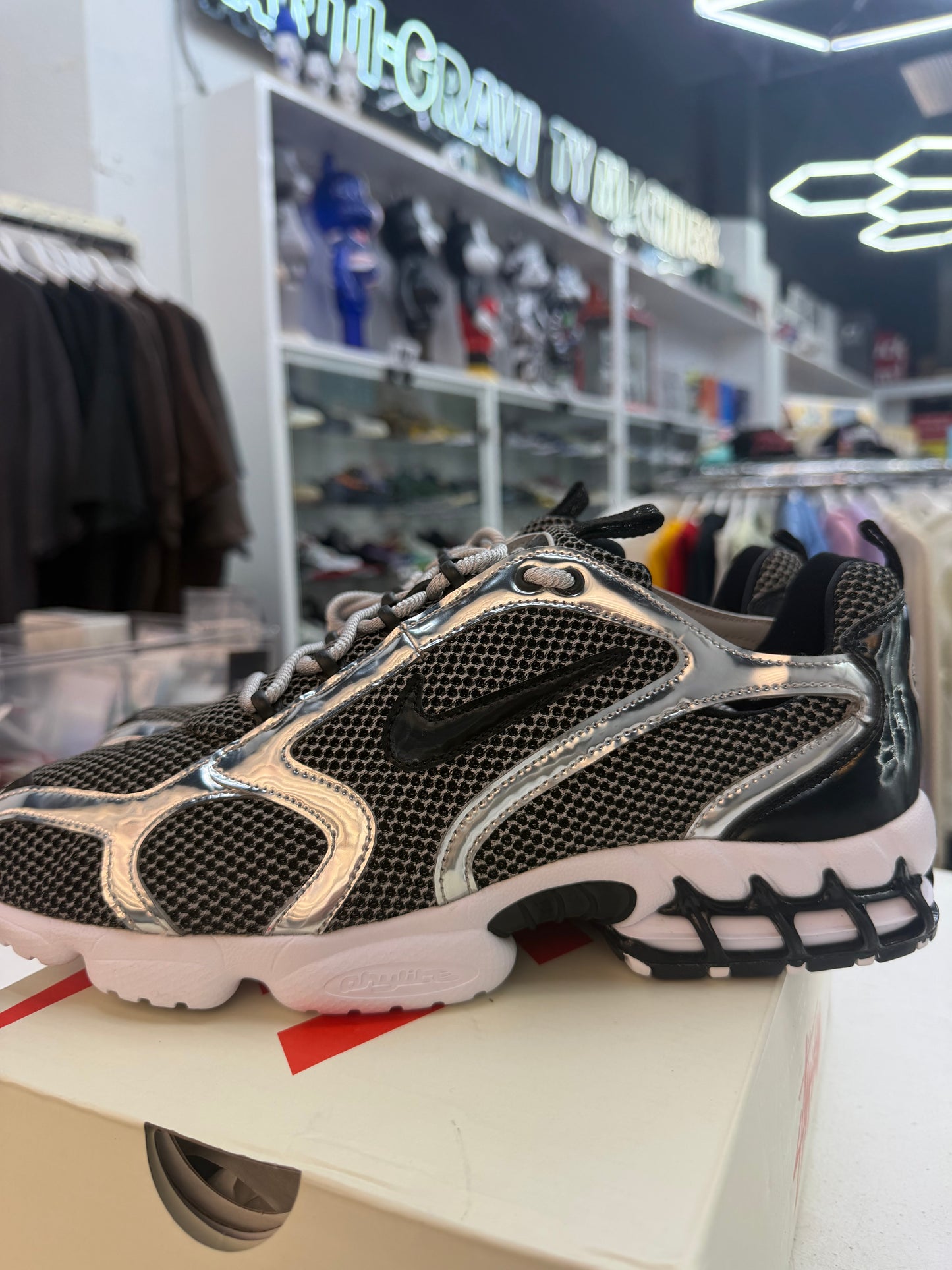 Nike Air Zoom Spiridon Cage 2 Stussy Pure Platinum