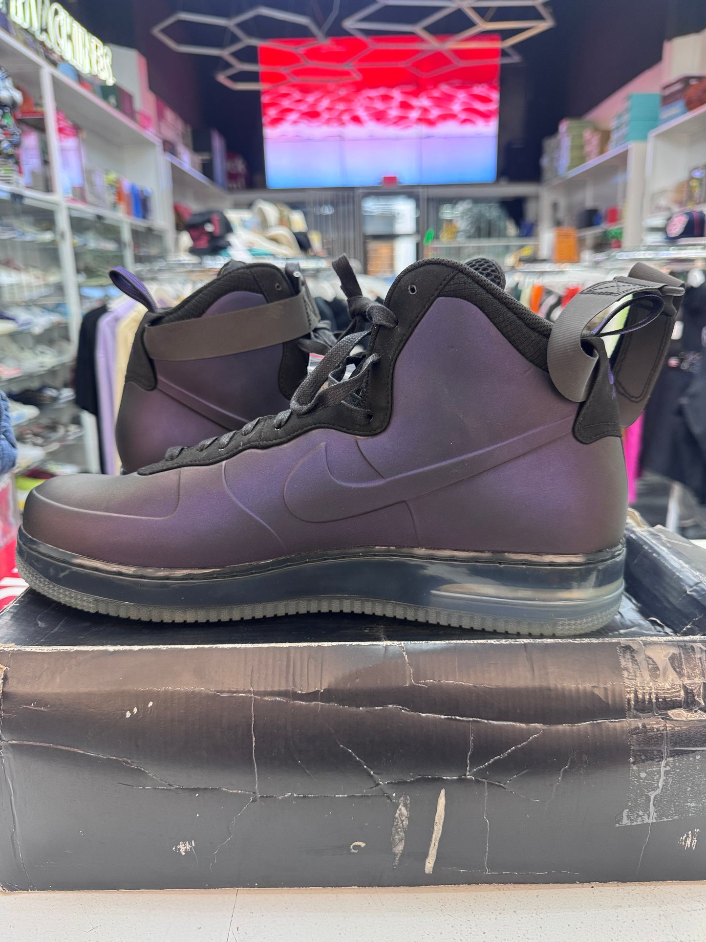 Nike Air Force 1 High Foamposite Eggplant Kobe 2011