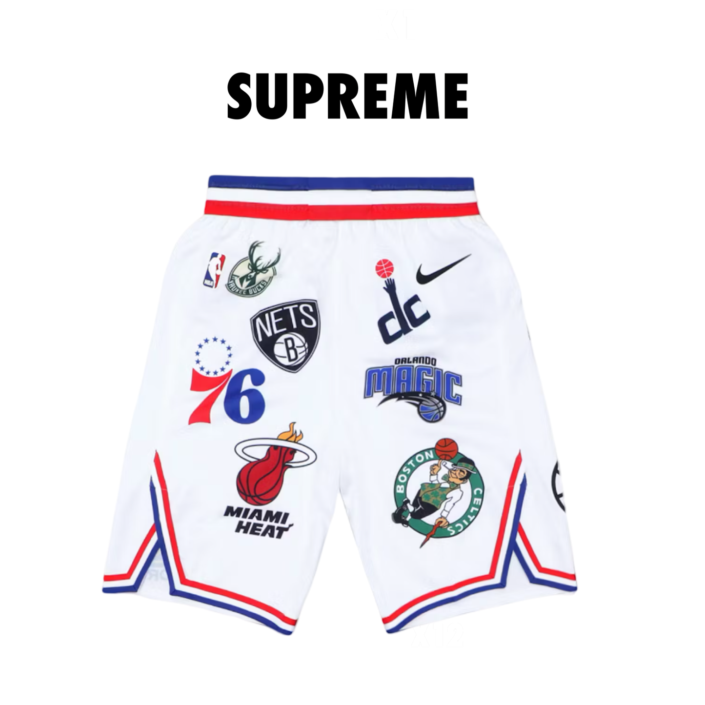 Supreme Nike/NBA Teams Authentic Short white 2018