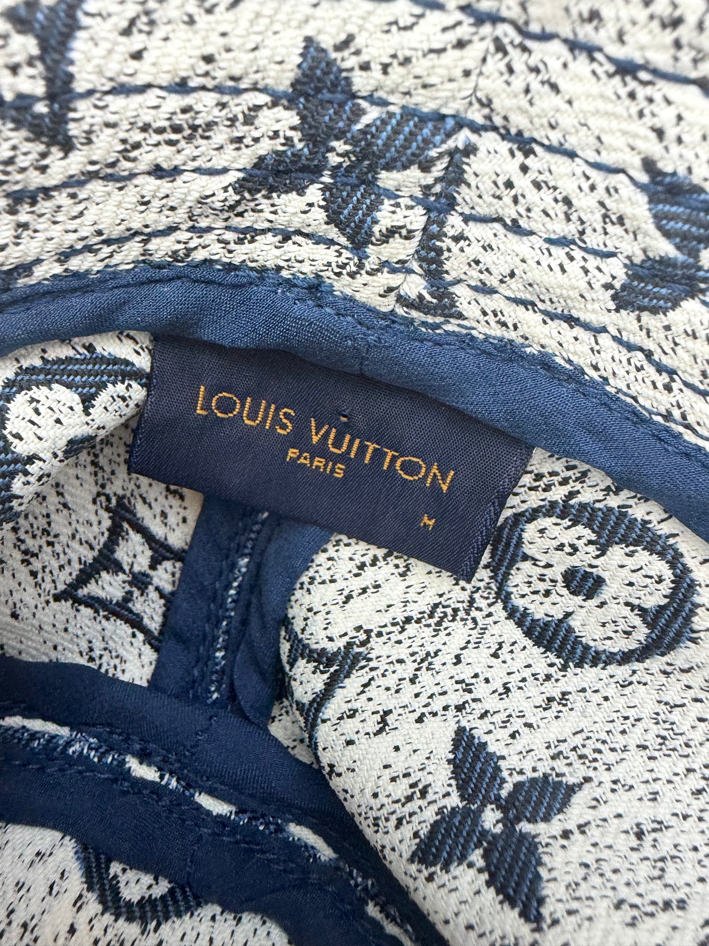 Louis Vuitton Denim Monogram Reversible Bucket Hat – Size m medium