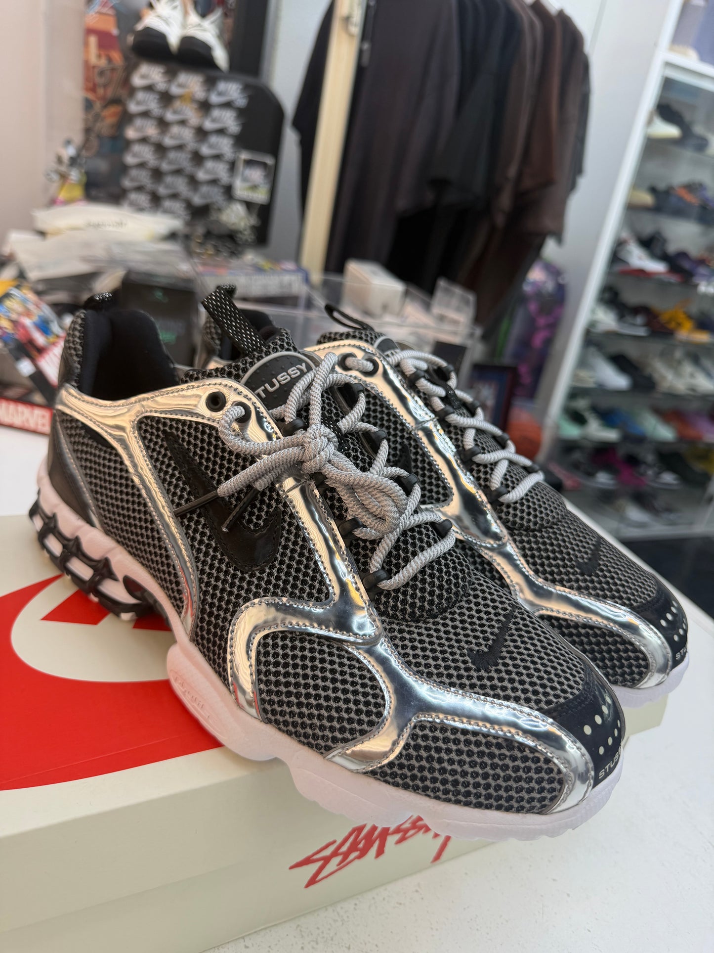 Nike Air Zoom Spiridon Cage 2 Stussy Pure Platinum
