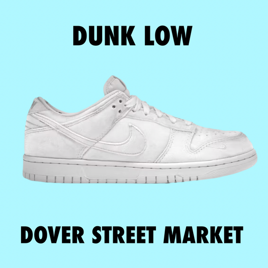 Nike Dunk Low Dover Street Market Triple White Velvet