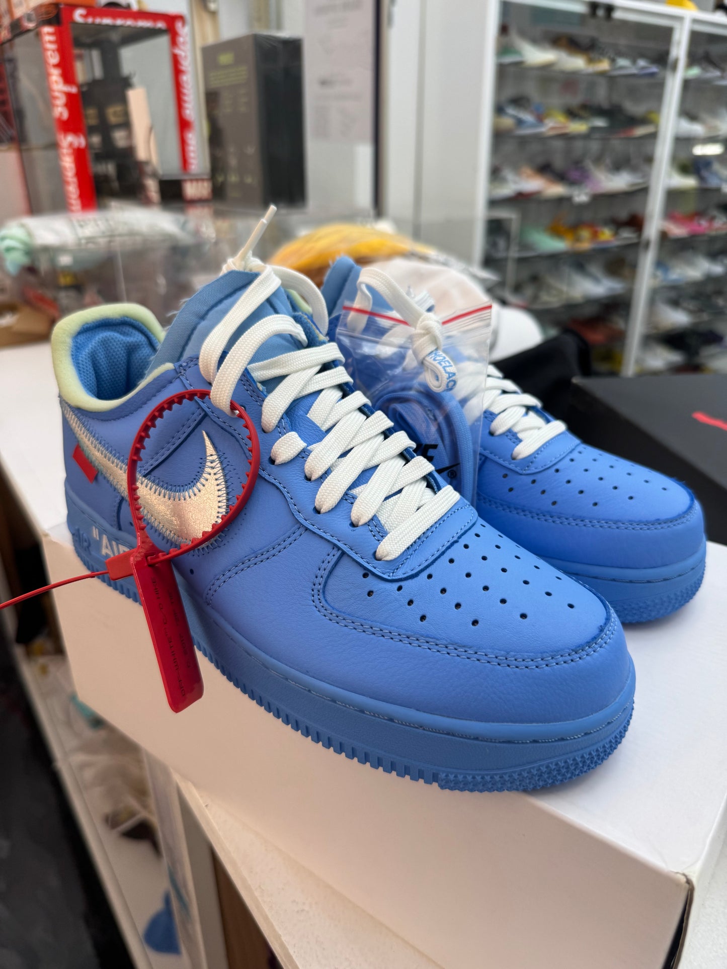 Off White x Nike Air Force 1 Low '07 MCA University Blue