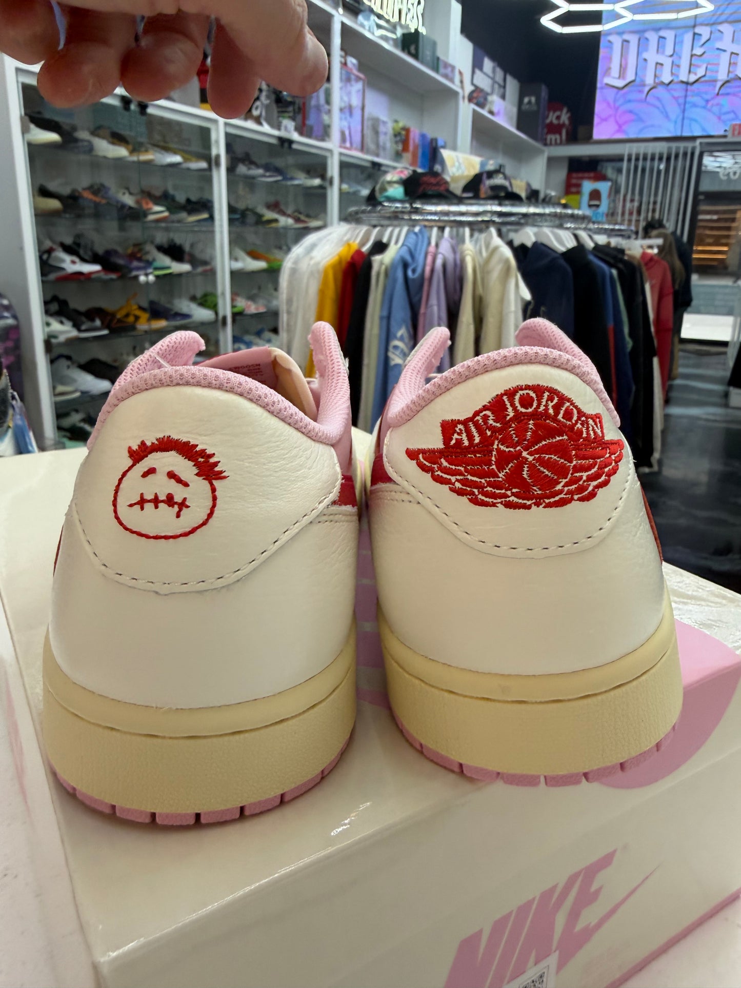 Jordan 1 Retro Low OG SP Travis Scott Sail Tropical Pink