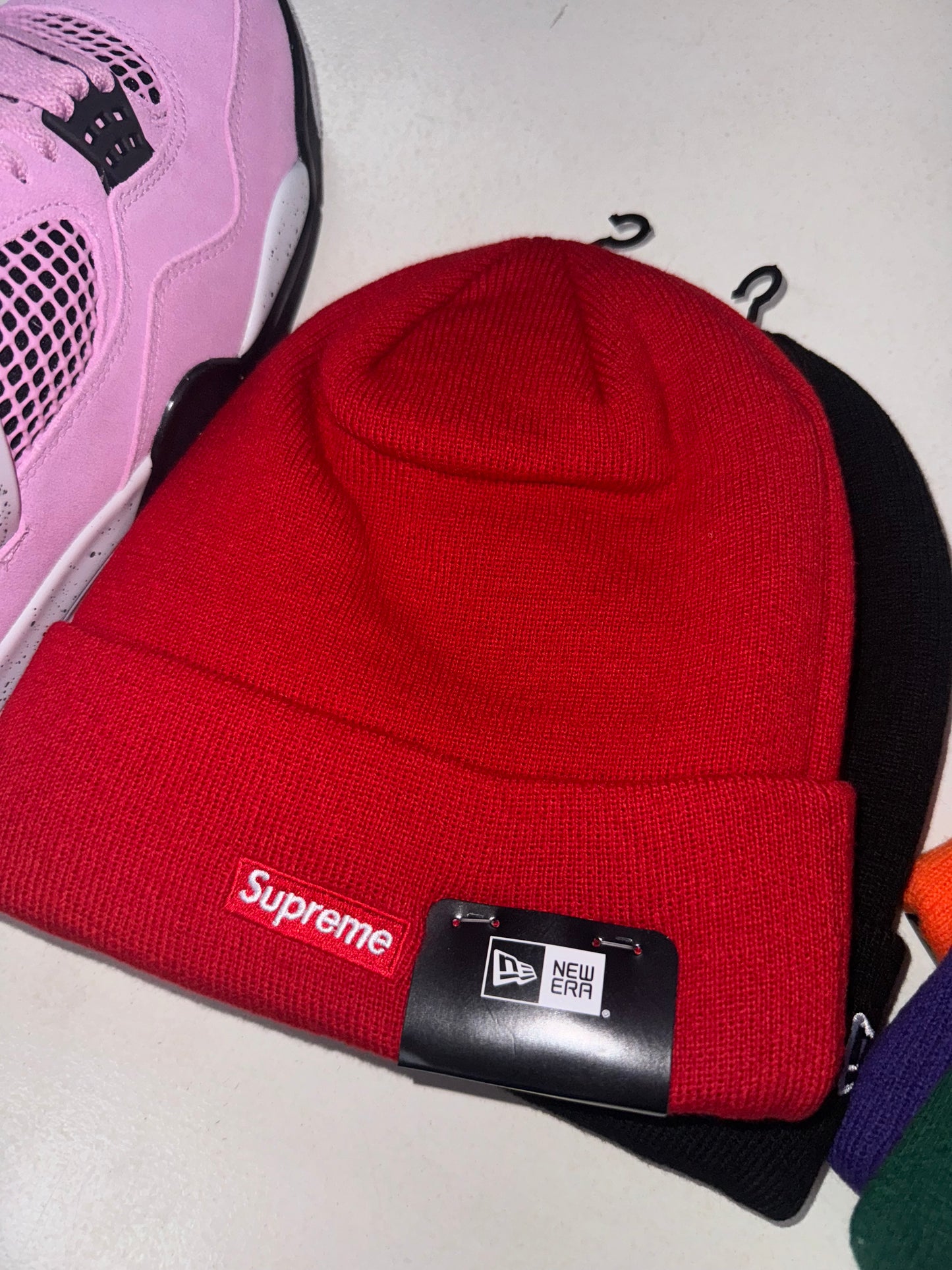 Supreme New Era Script Beanie black red stone green purple silver orange