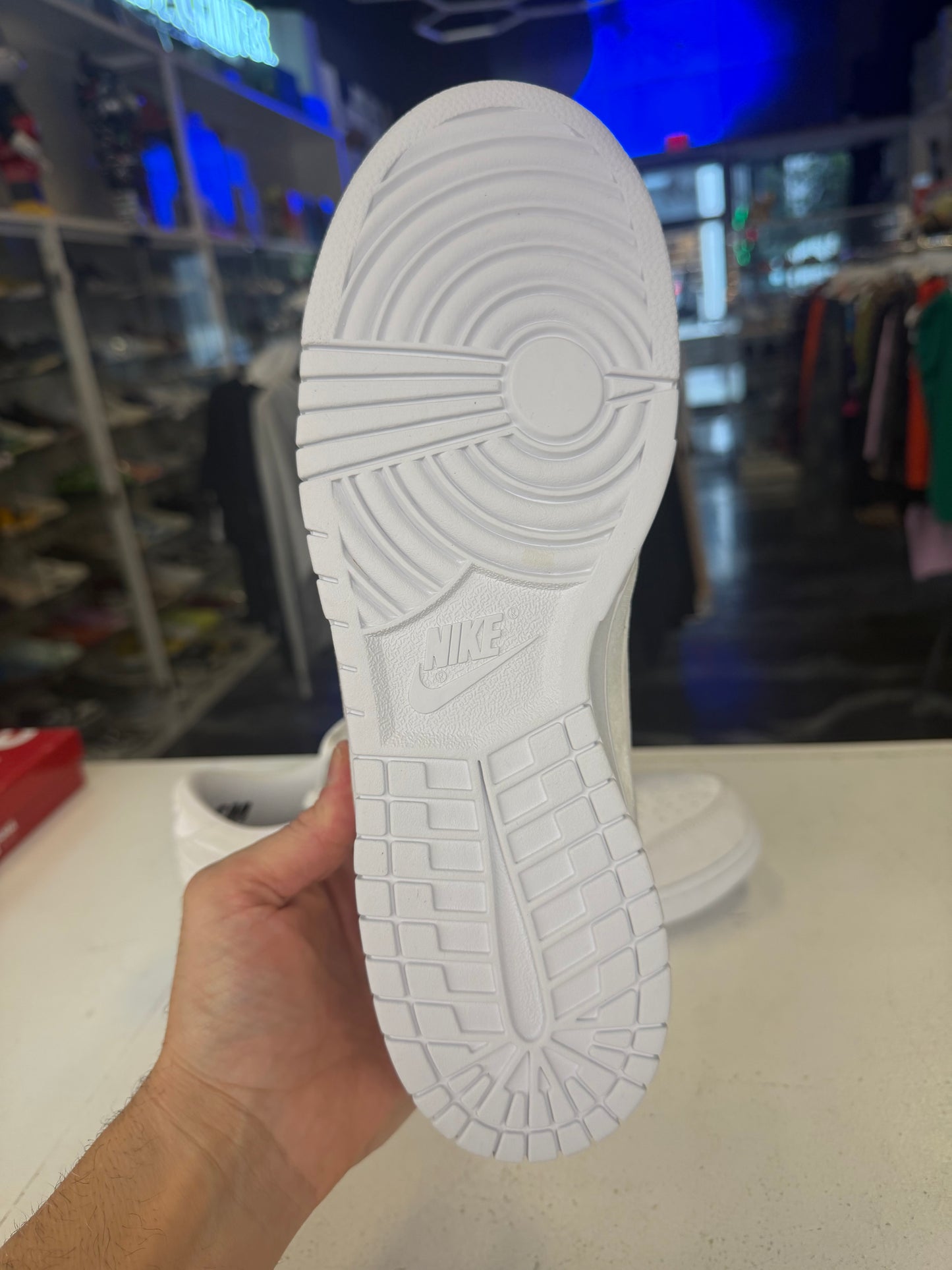 Nike Dunk Low Dover Street Market Triple White Velvet