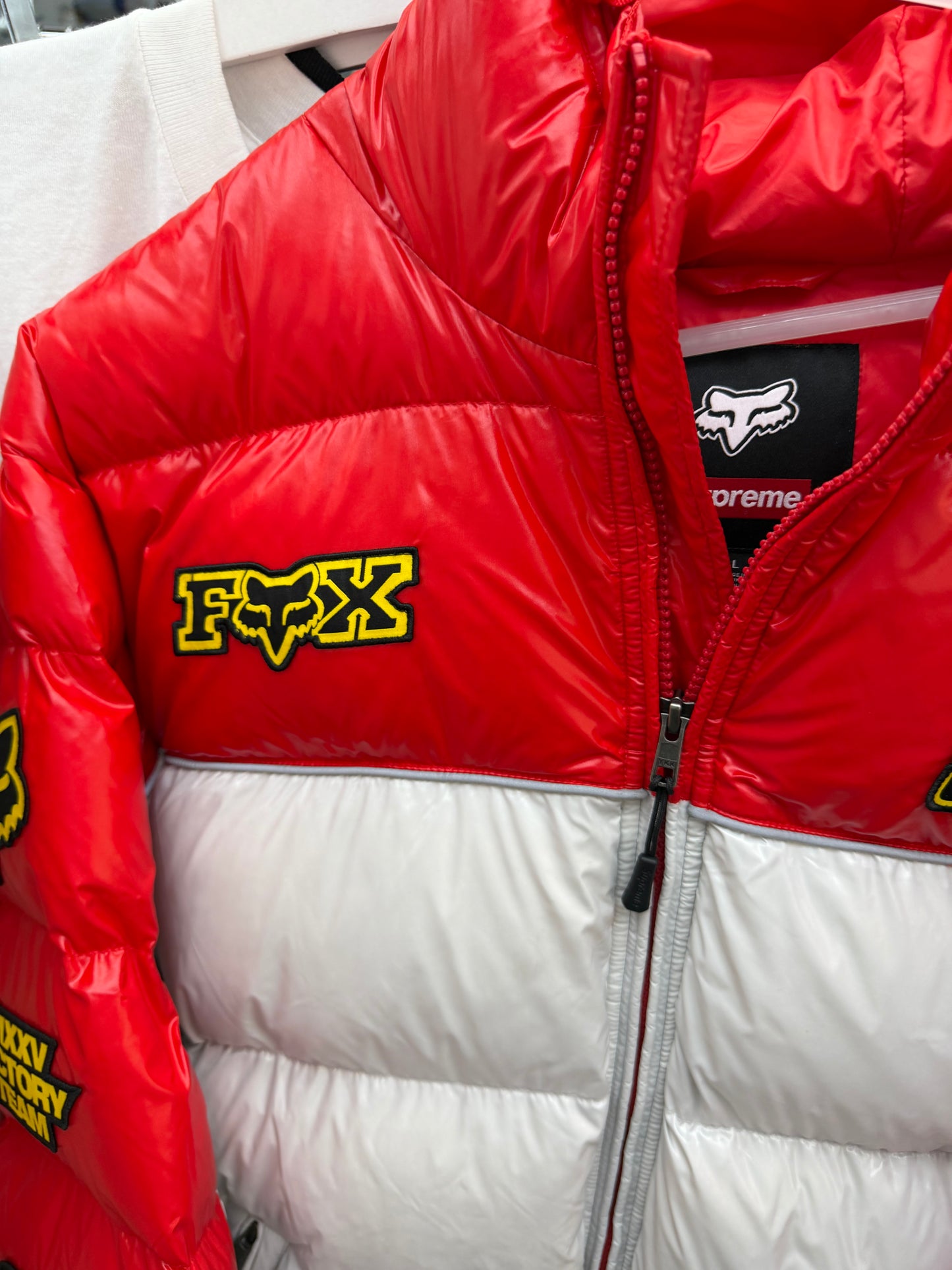 Supreme Fox Racing Shiny Down Puffer Jacket