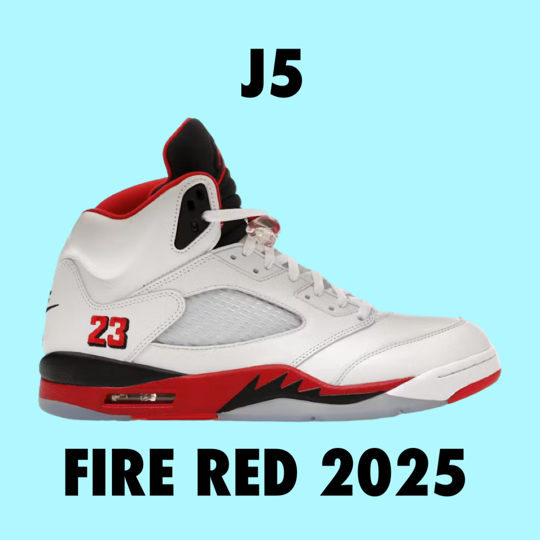 Jordan 5 Retro
Fire Red Black Tongue (2025)