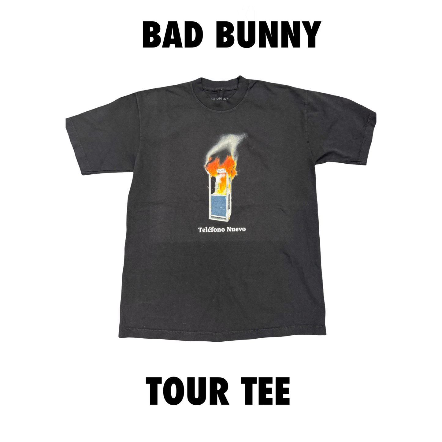 Bad Bunny Most Wanted Tour Authentic Merch Shirt Telephono Nuevo