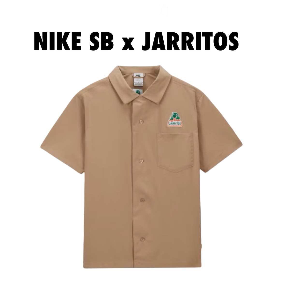 Nike SB x Jarritos Bowling Button Up Shirt khaki
