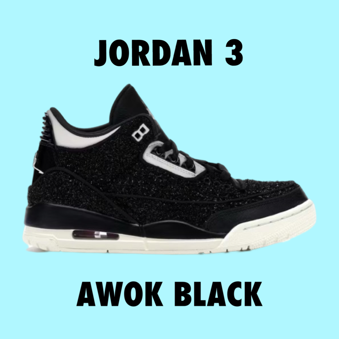 Jordan 3 Retro AWOK Vogue University Black (Women's) bq3195-001