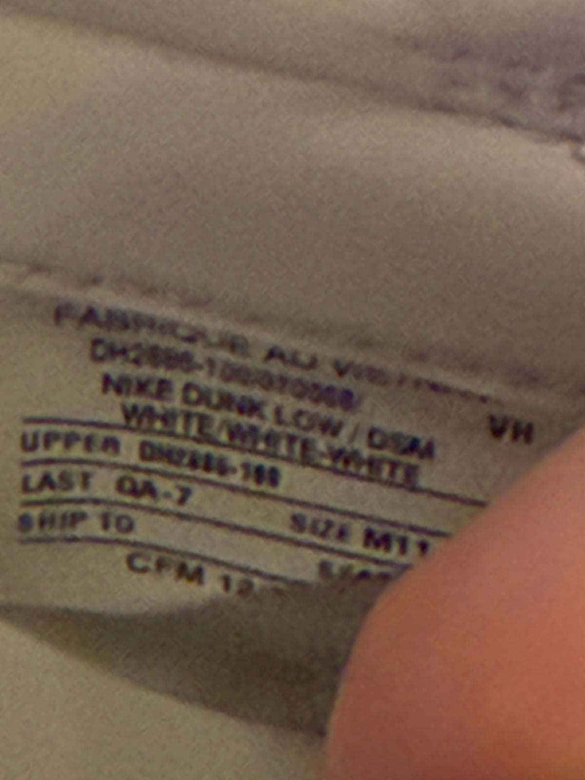 Nike Dunk Low Dover Street Market Triple White Velvet