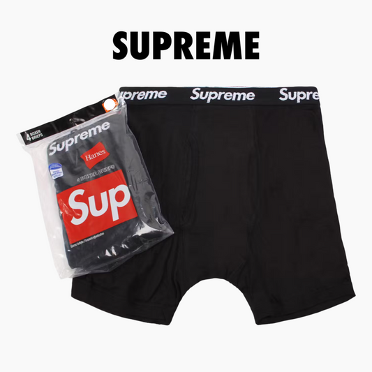 Supreme Hanes Boxer Briefs (4 Pack)
Black