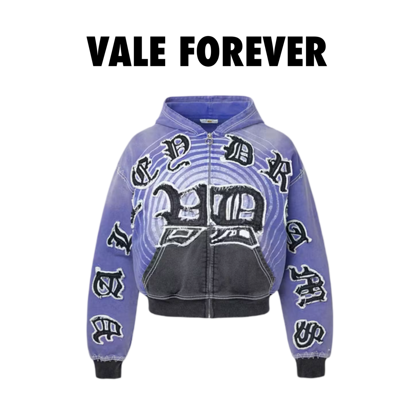 Vale Forever Hypnoytią Zip Up Hoodie blue