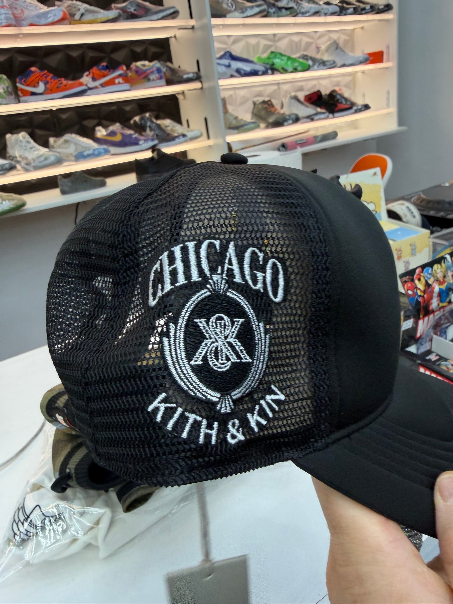 Kith x 47 Brand Chicago White Sox Nylon SL Hitch Snapback Black