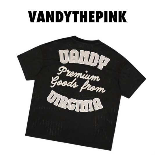 Vandy the pink mesh tee black