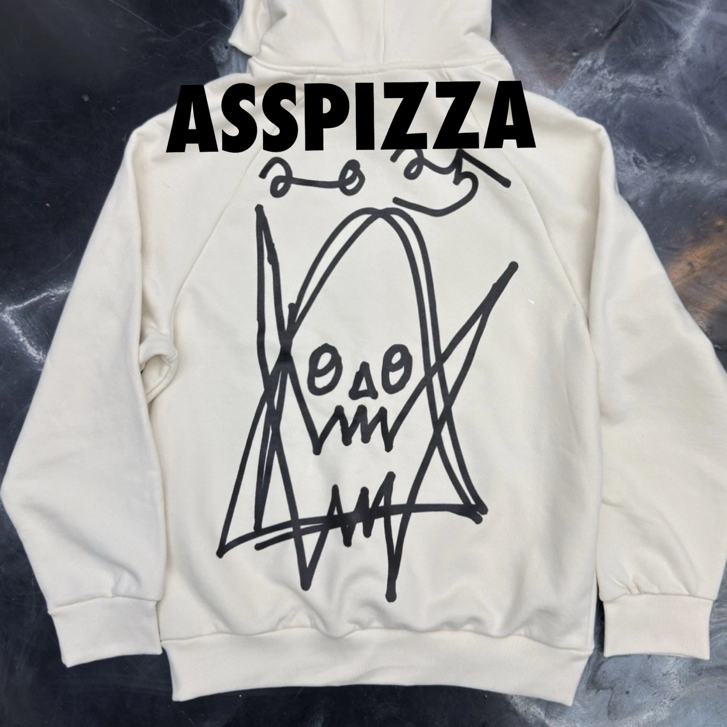 Asspizza Triple Box Logo hoodie