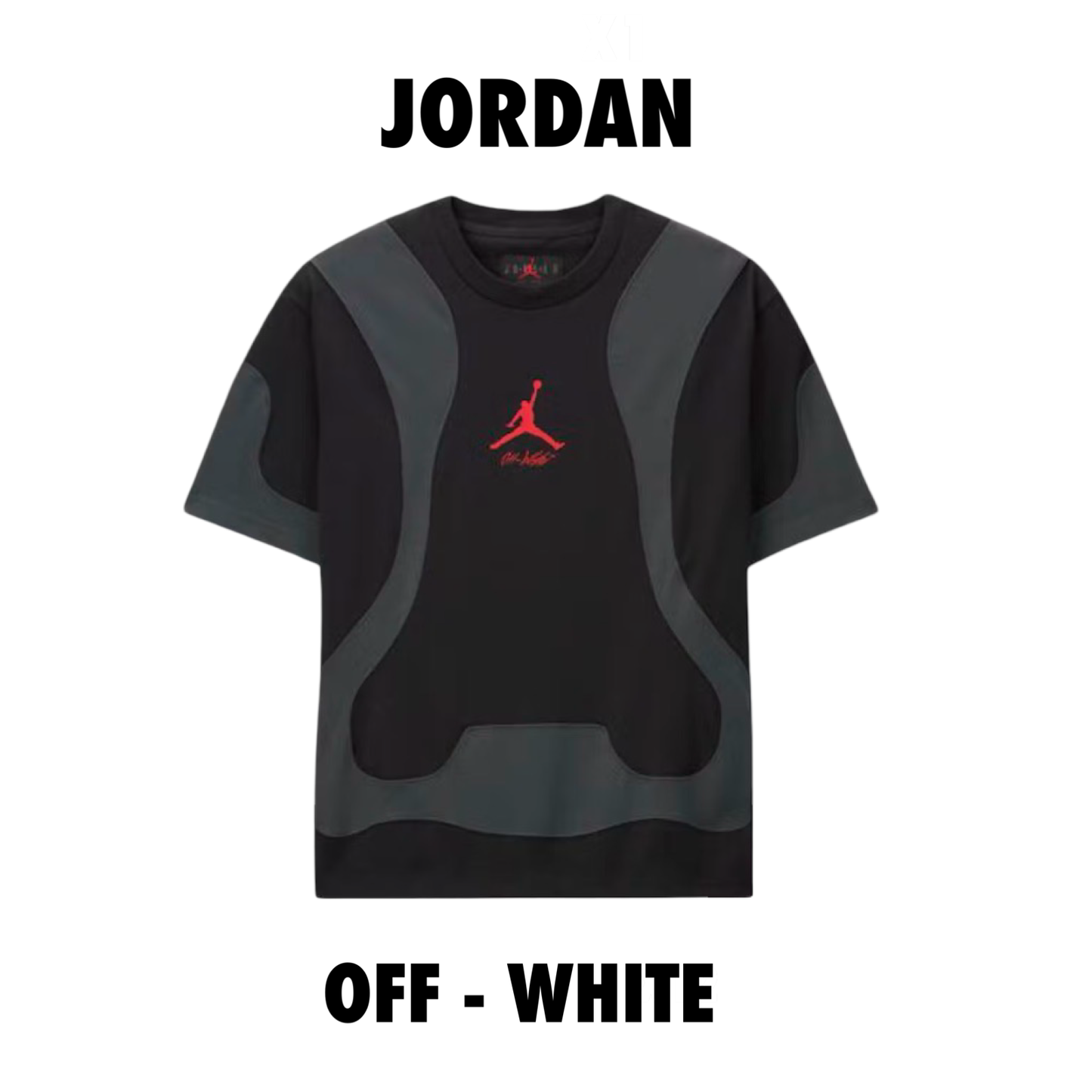OFF-WHITE x Jordan Tee Black