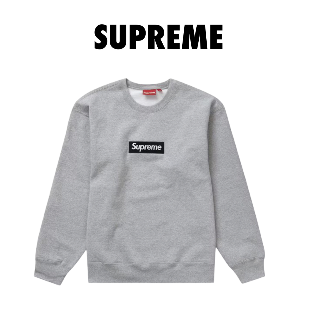 Supreme Box Logo Crewneck (FW22) Heather Grey