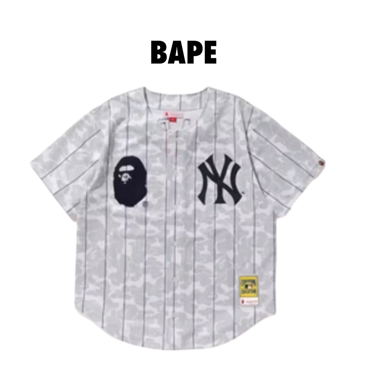 BAPE × Mitchell & Ness Yankees Jersey white