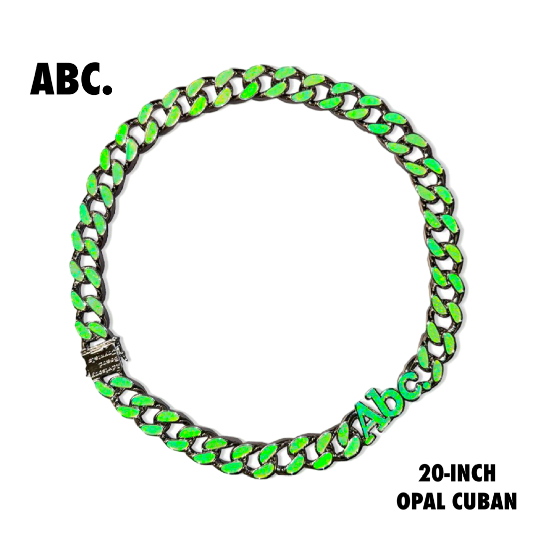 Advisory Board Crystals ABC. Opal Opal Opal Curb Link Necklace (Spring Bud) green 20 inch