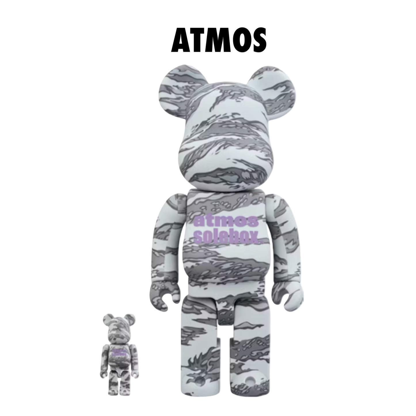 Bearbrick x Atmos x Solebox 100% & 400% Set
Grey