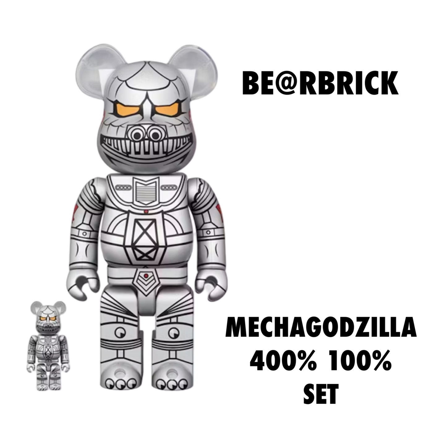 Bearbrick Mechagodzilla (1974) 100% & 400% Set