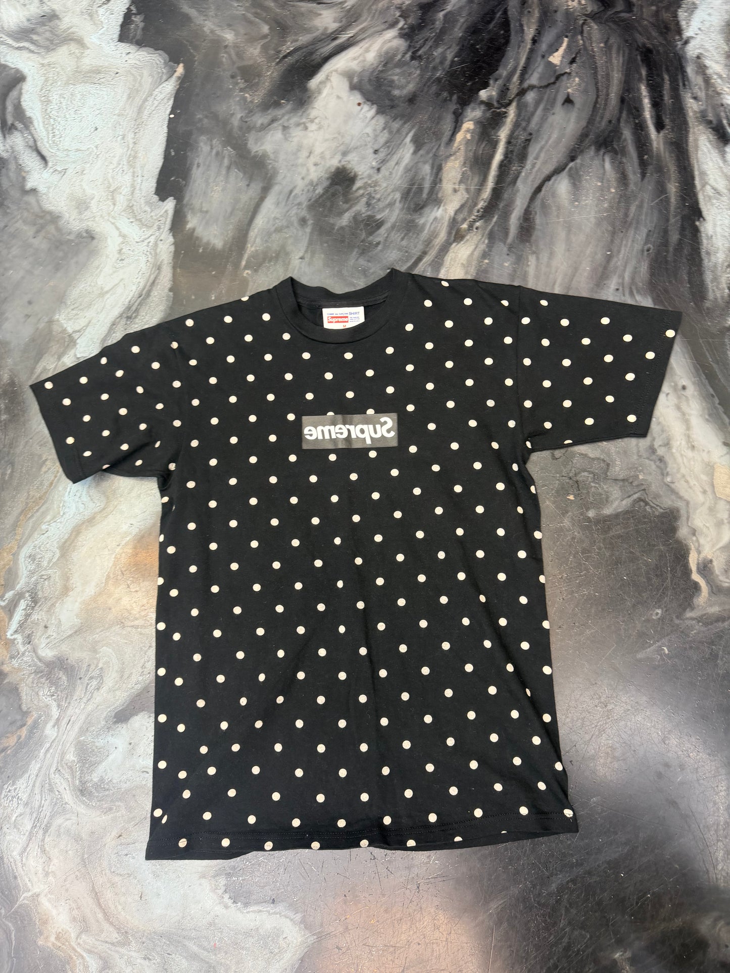 Supreme x Comme Des Garcons Black Polka Dot T-Shirt 2012