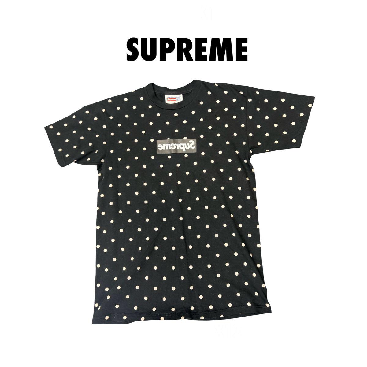 Supreme x Comme Des Garcons Black Polka Dot T-Shirt 2012