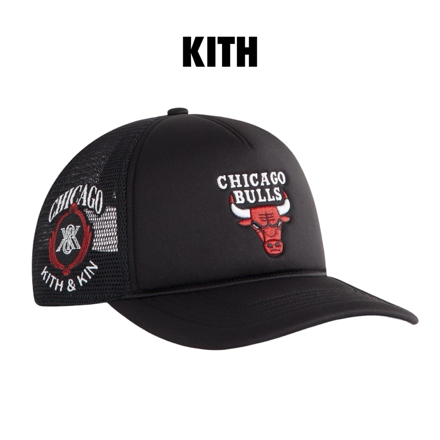 Kith x 47 Brand Chicago Bulls Hitch Snapback Trucker Hat Black