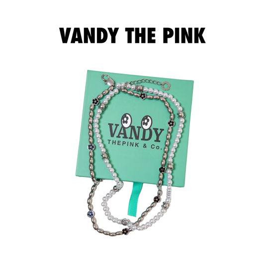 Vandythepink pearl and silver necklace