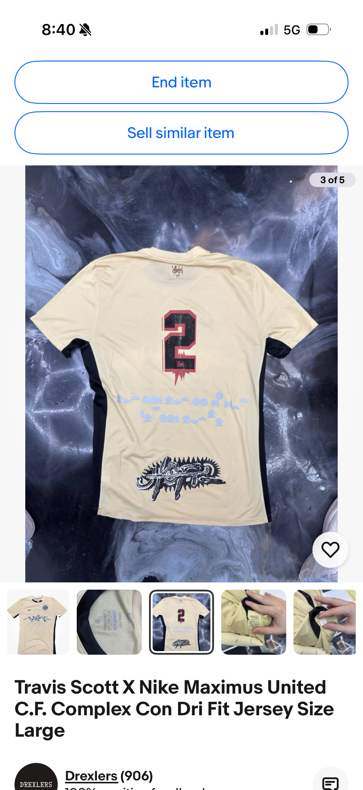 Travis Scott X Nike Maximus United C.F. Complex Con Dri Fit Jersey
