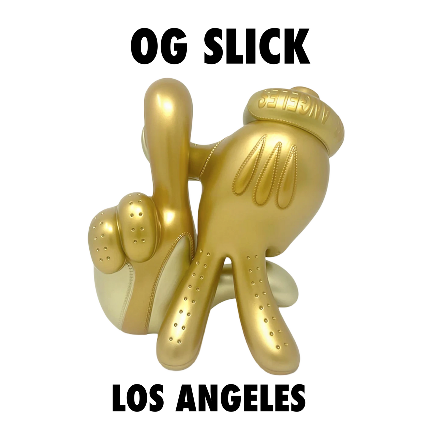OG SLICK LOS ANGELES BATTING GLOVES VINYL FCHAMPIONSHIP GOLD EDITION 059/200