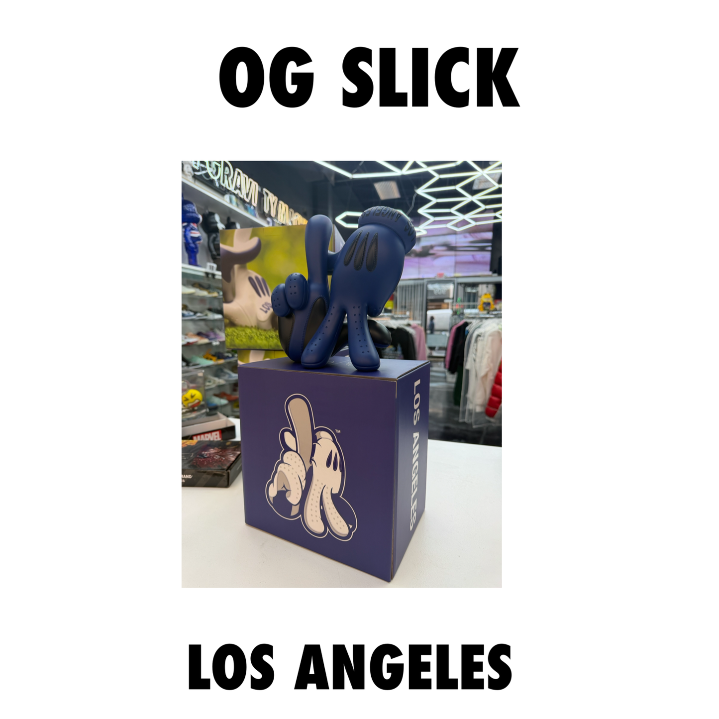 OG SLICK LA DODGERS HANDS BLUE on BLUE #/300 8" VINYL FIGURE BATTING GLOVES 2025