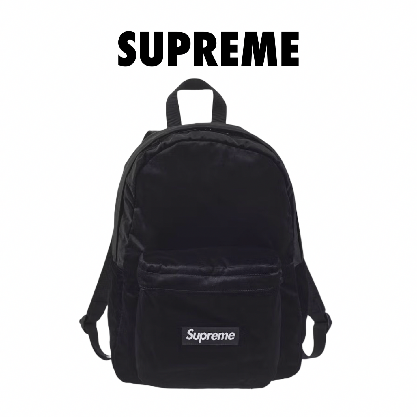 Supreme Velvet Backpack black