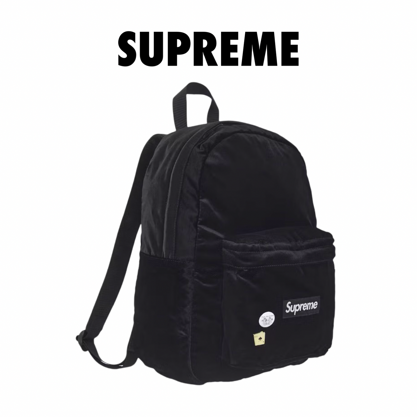 Supreme Velvet Backpack black