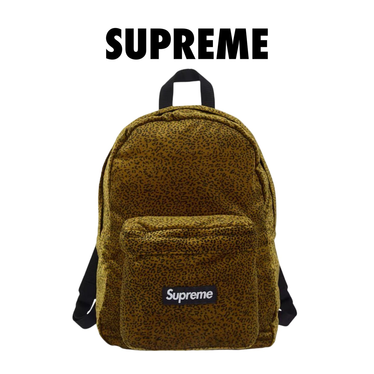Supreme Velvet Backpack tan leopard