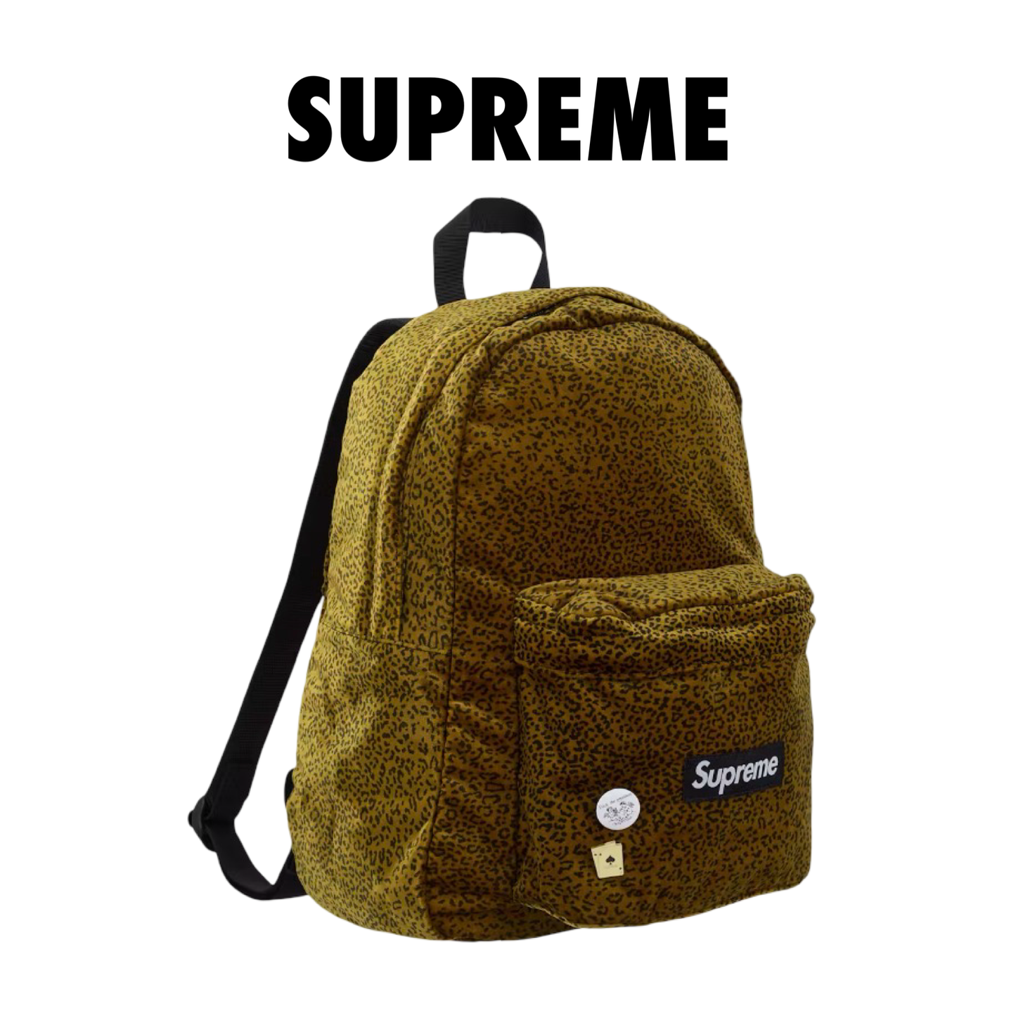 Supreme Velvet Backpack tan leopard
