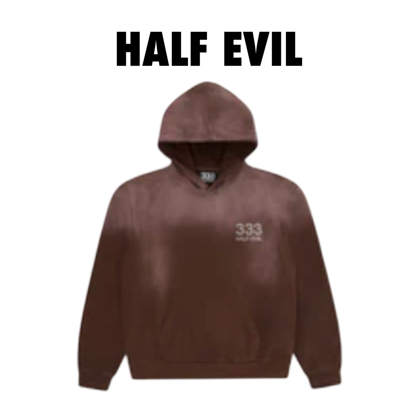 Half Evil VINTAGE BROWN RHINESTONE Hoodie