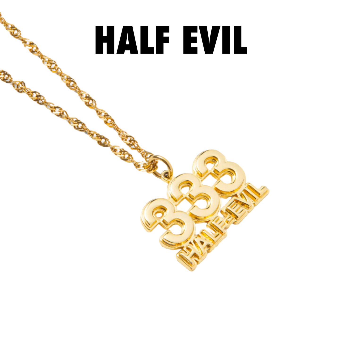 Half Evil Gold LOGO CHAIN