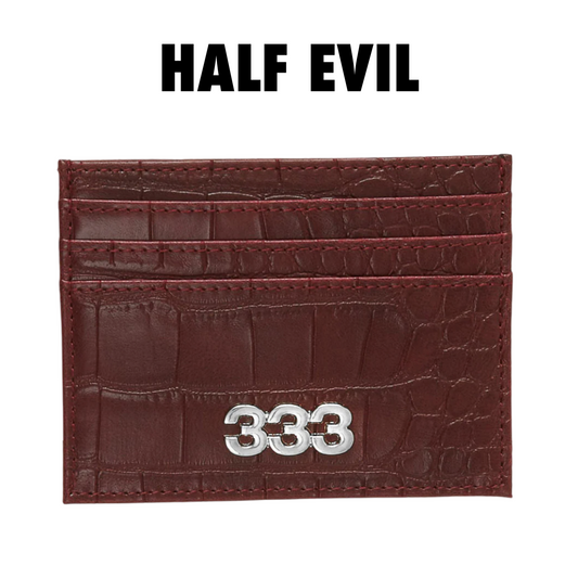Half Evil MAROON CROCODILE CARDHOLDER