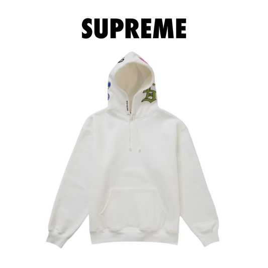 Supreme Multi S Logo Hooded Sweatshirt White