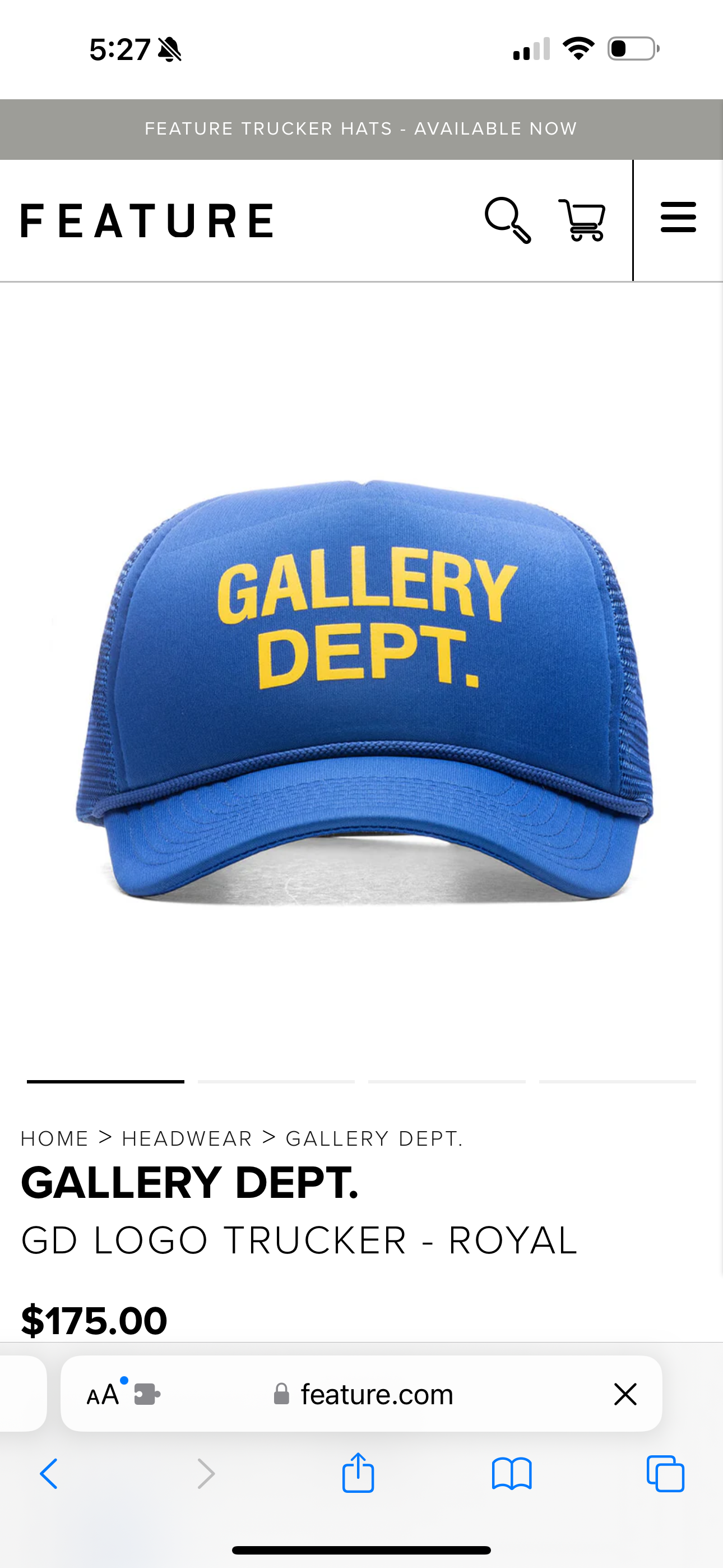 Gallery Dept. Trucker Hat Blue