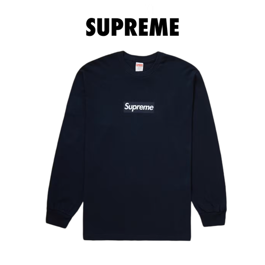 Supreme Box Logo L/S Tee (SS20) navy