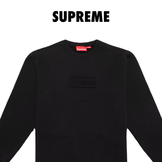 Supreme Cutout Logo Crewneck black 20220