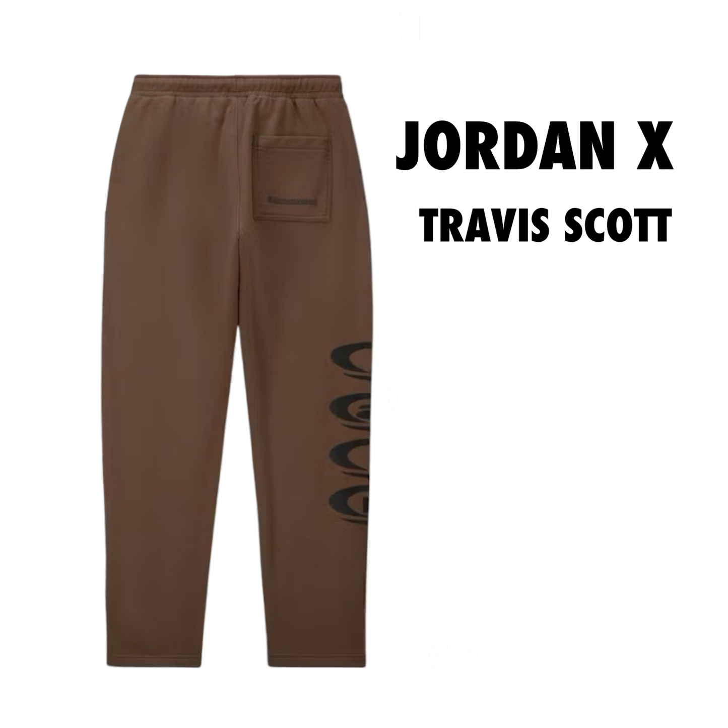 Jordan x Travis Scott Fleece Pants brown