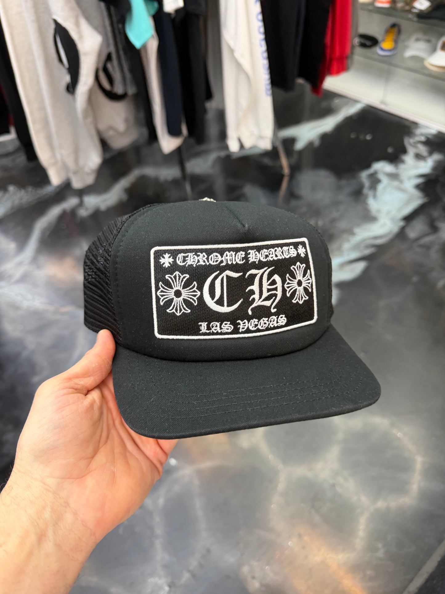 Chrome Hearts Las Vegas  Exclusive Trucker Hat Black