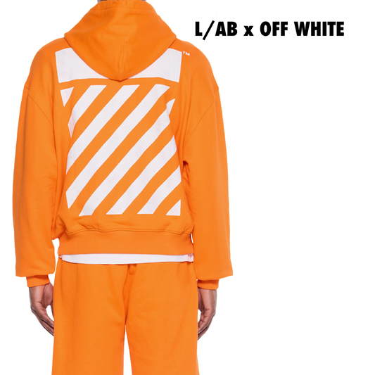 OFF-WHITE L/AB co Hoodie Orange